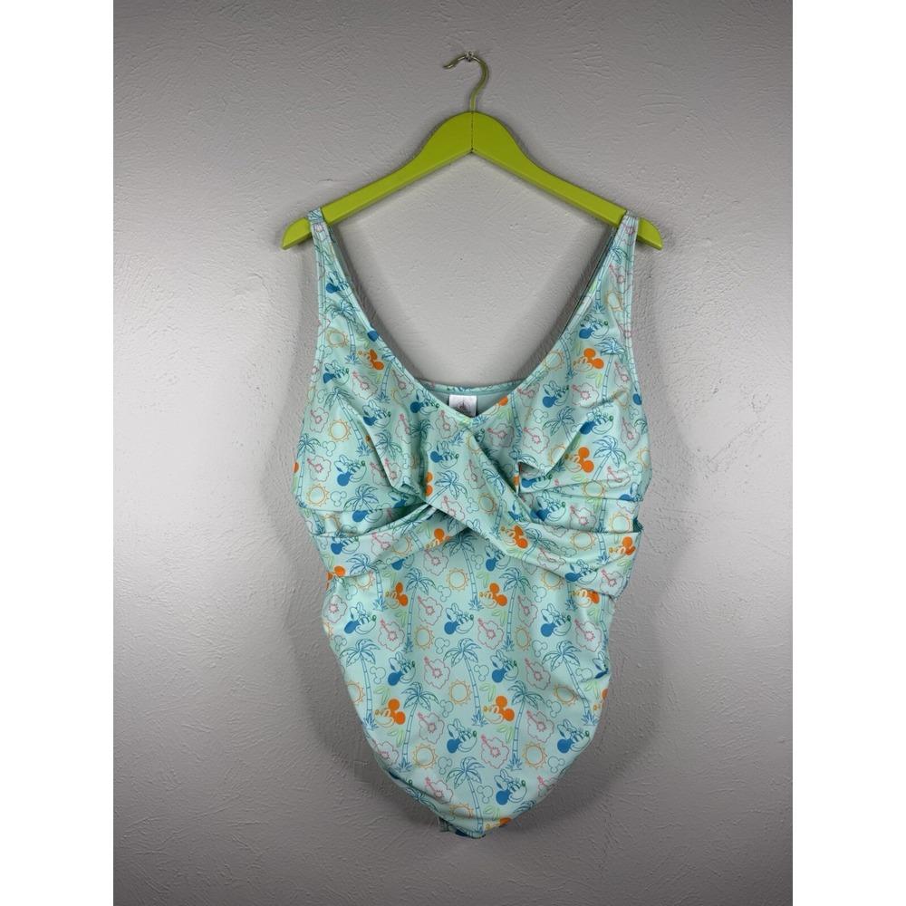Disney World Minnie Mickey Mouse Tropical Print Bathing Swimsuit One Piece 2X